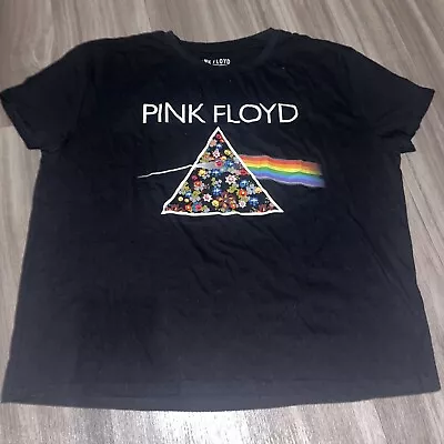 Buy Pink Floyd Prism Flower Floral T Shirt Black XL Extra Large 2021 Band Women’ ? • 19.99£