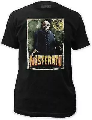 Buy Nosferatu Fitted Jersey Scary Spooky Full Moon Framed Portrait T Shirt S-2xl • 30.42£