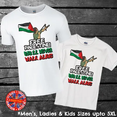 Buy Free Palestine You'll Never Walk Alone T-shirt Mens Ladies Kids Justice Gift • 9.99£