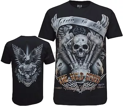Buy New Wild Spirit Eagle Biker Native American Indian Motorbike Motorcycle T-Shirt  • 11.99£
