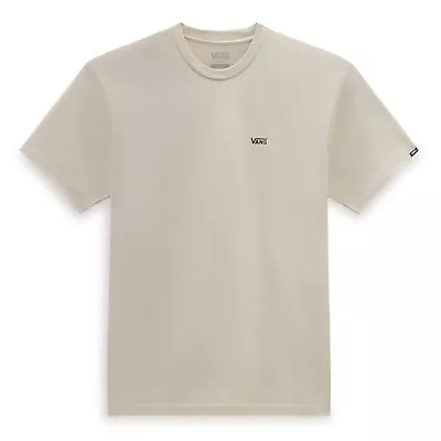Buy VANS - Mens Left Chest Logo T-Shirt - Oatmeal/Black - Casual Short Sleeve Top • 24£