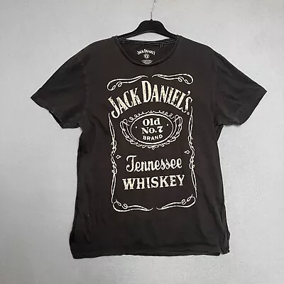 Buy Jack Daniels Whiskey Next T-Shirt Short Sleeve Dark Grey Mens Large • 1.99£