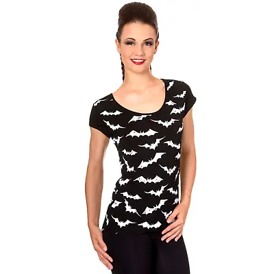 Buy Banned Apparel Dusk To Dawn Womens Top Alternative Clothing Bats • 26.62£