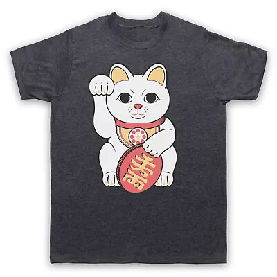 Buy Maneki-neko Lucky Cat Japanese Figurine Ceramic Charm Mens & Womens T-shirt • 17.99£