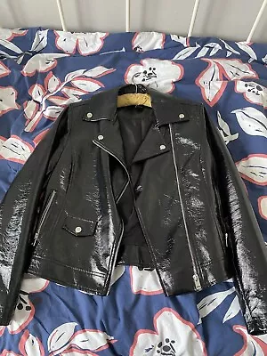 Buy New Look Black Leather Jacket 10 • 3.50£