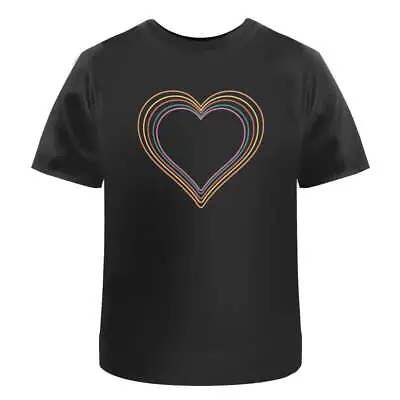 Buy 'Colorful Heart Shape Lines Multi Coloured Rainbow' Adult T-Shirts (TA038538) • 11.99£