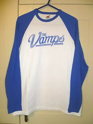 Buy The Vamps - Original  Ball  White/royal Blue Long Sleeve T-shirt (l)   • 7.99£