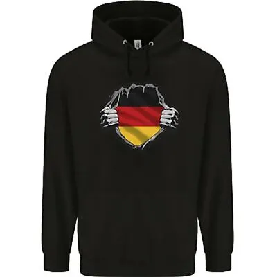 Buy German Flag Ripped Torn Gym Germany Mens 80% Cotton Hoodie • 24.99£