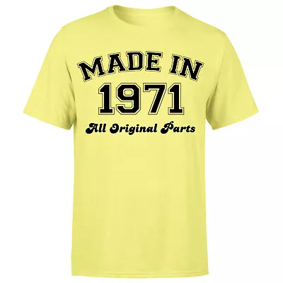 Buy Made In 1971 All Original Parts T-Shirt 51st Birthday Mens Gift Ideas • 9.99£