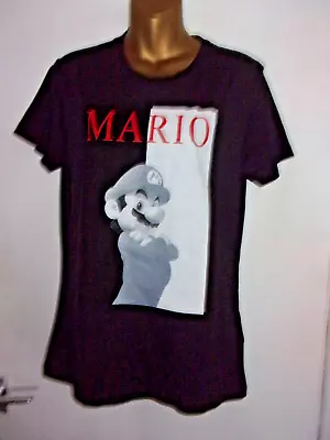 Buy Black  Retro Super Mario  Gaming T Shirt Size M • 5£