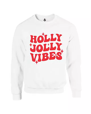 Buy Holly Jolly Vibes Funny Christmas Jumper Adults Sweatshirt Mens Womens Xmas • 19.95£