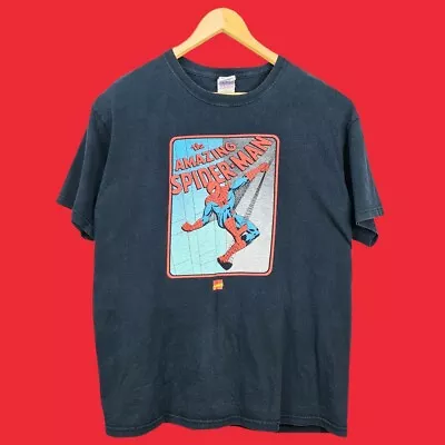 Buy THE AMAZING SPIDER-MAN 2007 Men's Size L Marvel Black Short Sleeve Movie T-shirt • 30£