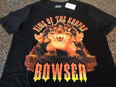 Buy Bowser King Of Koopas SS Black T-Shirt Youth Large 10-12 Super Mario Bros New • 14.17£