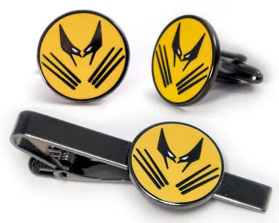 Buy Wolverine Cufflinks X-Men Tie Clip Marvel Cuff Links Superhero Wedding Jewelry • 18.85£