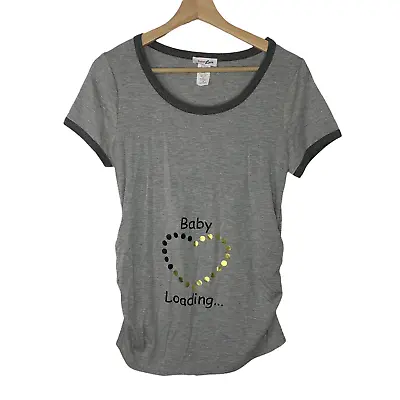 Buy Maternity T-Shirt Baby Loading Gray Gold Medium  • 24.13£