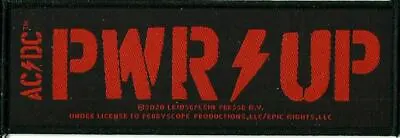 Buy AC/DC AC-DC ACDC PWR UP Red 2020 - WOVEN STRIP SEW ON PATCH - Official Merch • 1.99£