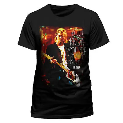 Buy Kurt Cobain Right Official Nirvana Tee T-Shirt In Utero Nevermind Mens Ladies • 19.42£