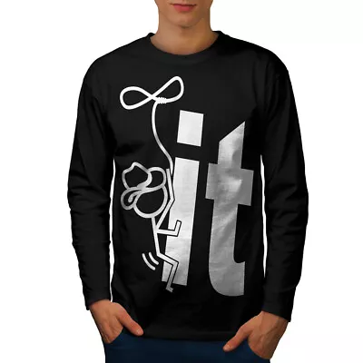 Buy Wellcoda Screw It Mens Long Sleeve T-shirt, Cow Boy Slogan Graphic Design • 17.99£