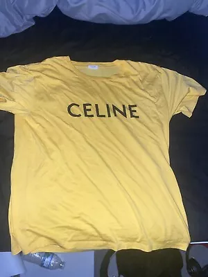 Buy Celine T Shirt Men Yellow/black • 110£