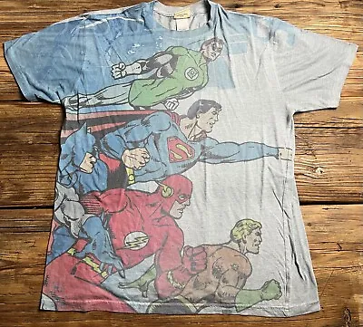 Buy ✔️Dc Comics Originals T-shirt Superman Flash Green Lantern Batman Size Large • 15.09£