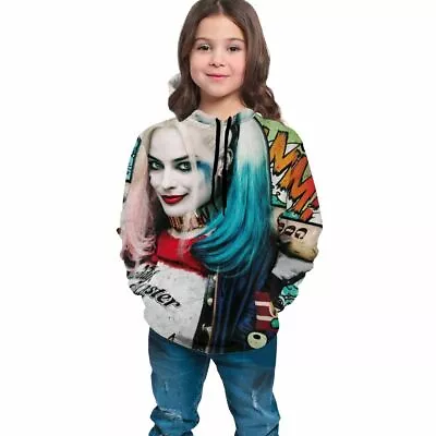 Buy Harley Quinn Suicide Squad Kids Youth Pullover Hoodies Sweatshirt Casual Jumper • 21.98£