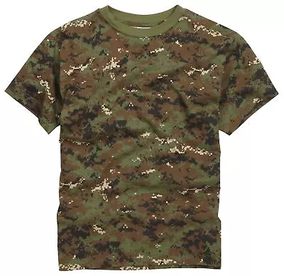 Buy Army T Shirt Military Style Green Ditigal Camouflage Combat Cotton Camo Top • 9.99£