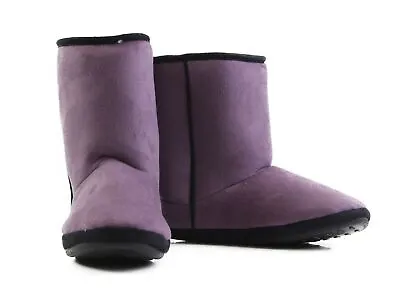 Buy Womens Grosby Purple Hoodies Ugg Slippers Night Short Boot Boots • 20.45£