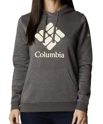 Buy New With Tags - Columbia Woman's Trek Graphic Hoodie Grey/Off White Size Medium • 28.49£