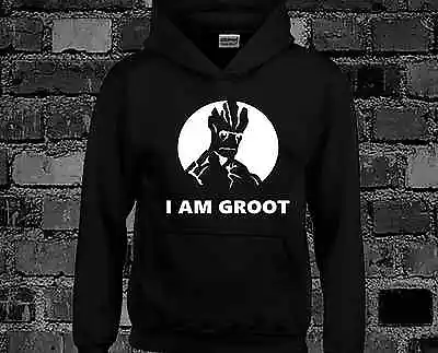 Buy I Am Groot Hoody Hoodie Funny Slogan Top Guardians Galaxy Comic Geek Nerd Gift • 16.99£