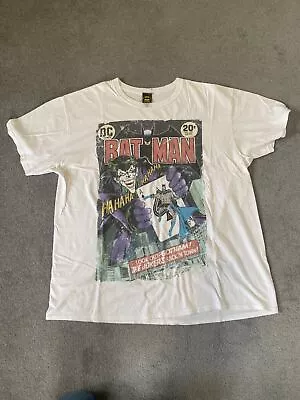 Buy Mens Batman T-Shirt XL Batman Joker #251 Neal Adams Graphic Cover White Cotton • 9.49£