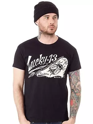 Buy Lucky 13 Black Pin-Fly T-Shirt - XL • 12.80£