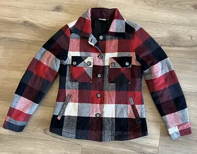 Buy Kavu Jacket Size Medium Red Black And White Checkered Insulated • 22.17£