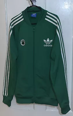 Buy Adidas Three Stripes NBA Boston Celtics Track Retro Green Jacket Size L • 53£
