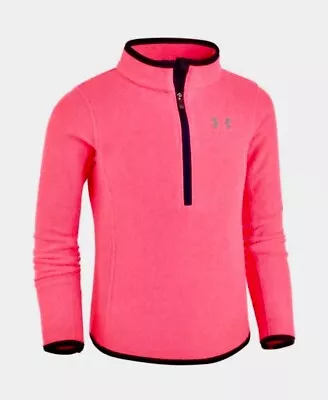 Buy Under Armour Little Girls 6x Polar Fleece 1/4 Zip Pullover Jacket Sweater Pink • 23.18£