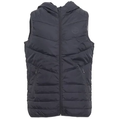Buy Jack & Jones Mens Body Warmer Sleeveless Puffer Jacket Summer Padded Hoodie Hood • 15.99£