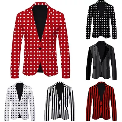 Buy Stylish Business Work Button Tops Slim Fit Men's Suit Blazer Jacket Coat • 15.77£