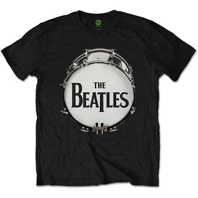 Buy The Beatles Original Drum Skin Black T-Shirt NEW OFFICIAL • 14.89£