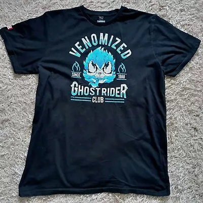 Buy Marvel Venomized Ghost Rider Black Blue Men's T-Shirt Special Edition Size 2XL  • 5£