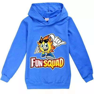 Buy Boys Girls Fun Squad Print Hoodie Casual Hoody Hooded Long Sleeve Sweatshirt New • 7.89£