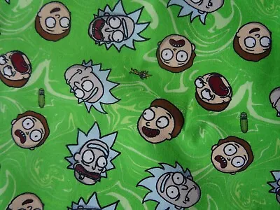 Buy Rick And Morty Cotton Fabric 100% Cotton Woven By The 1/2 Yard 55 Inch Width • 10.22£
