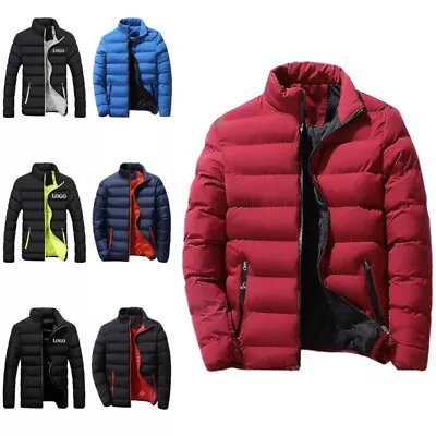 Buy Mens Winter Warm Quilted Parka Down Jacket Padded Bubble Puffer Zipper Coats • 22.79£