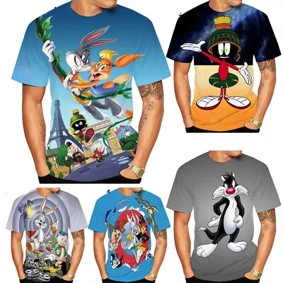 Buy Bugs Bunny Looney Tunes Casual Women Men T-Shirt 3D Print Short Sleeve Tee Tops • 10.79£