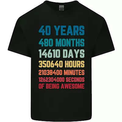 Buy 40th Birthday 40 Year Old Mens Cotton T-Shirt Tee Top • 9.99£