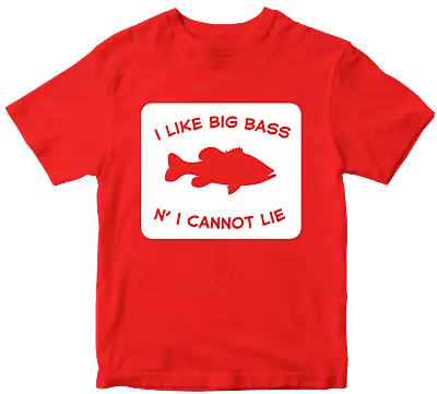 Buy I Like Big Bass T-shirt I Cannot Lie Best Catch Angling Fishermen Funny Slogan • 10.99£