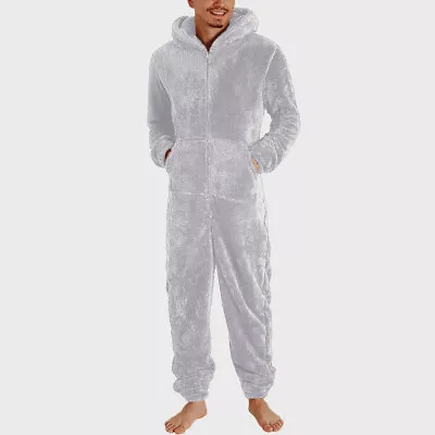 Buy Women Men 1Onesie Teddy Bear Fleece Pyjama Fluffy All In One Jumpsuit Loungewear • 23.69£