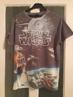Buy  Star Wars T-Shirt, X-Wings, Death Star, Size Large, Lightweight Official  • 14.99£