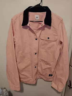 Buy Van's Pink Jean Jacket Drill Chore W/ Blk Corduroy Collar  - Women's XL • 20.78£