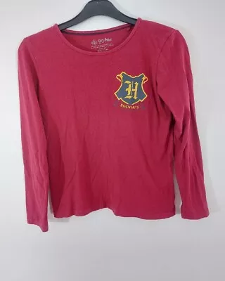 Buy Children's HARRY POTTER Kids Long Sleeve T-Shirt Burgundy Age: 10-12 Yrs • 12.99£