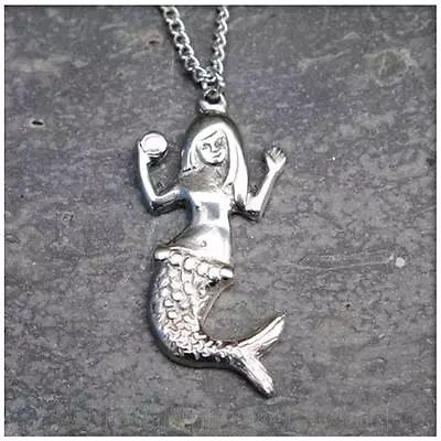 Buy Highly Polished Pewter Mermaid Pendant - Made In Cornwall - Gift Boxed • 20.49£