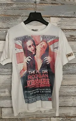 Buy Moshpit All Girl Rock Band Vampires Retro B-Movie Union Jack T-Shirt Mens Medium • 4.99£